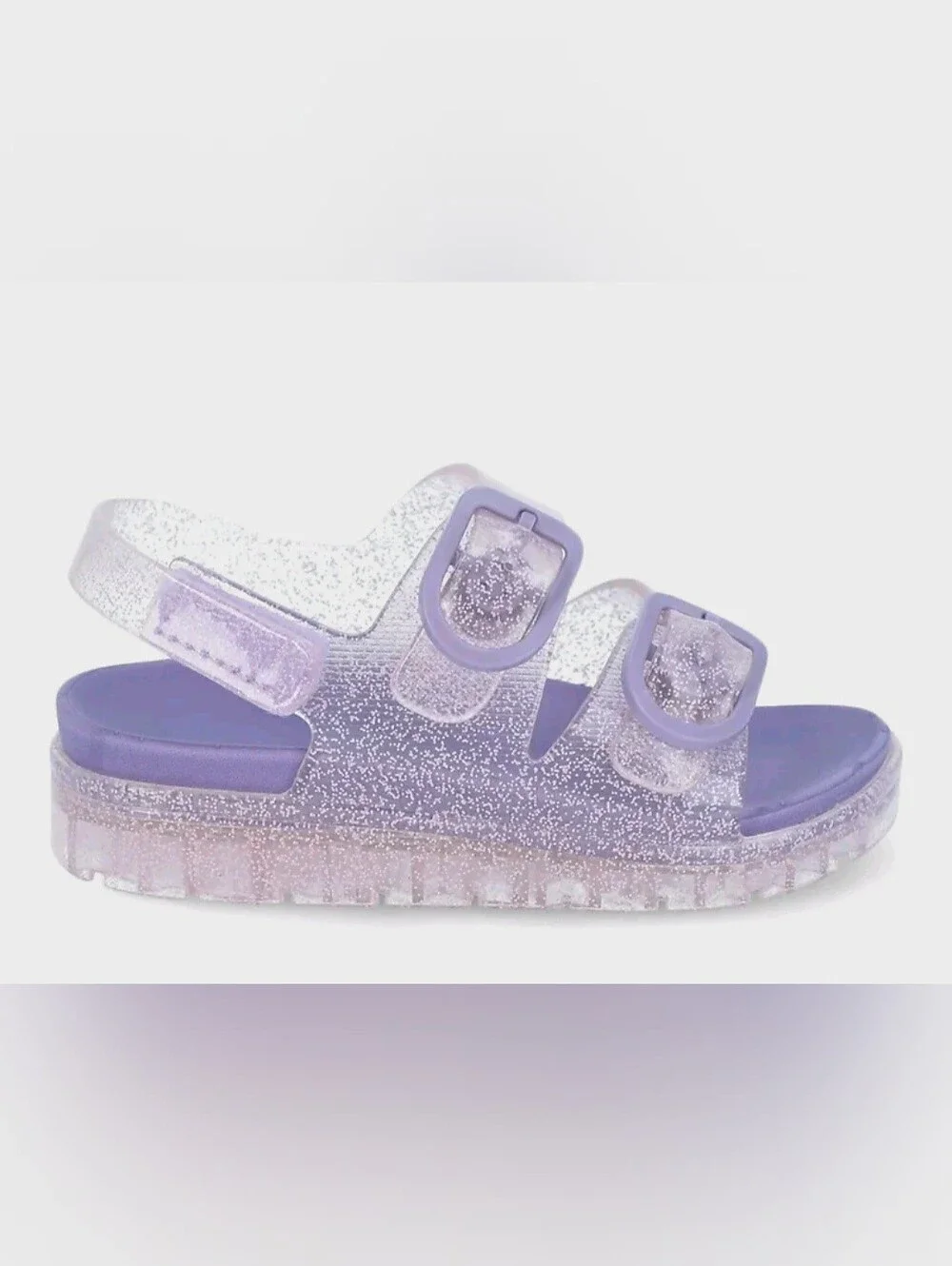 Wonder Nation Girls Two Buckle Jelly Sandals